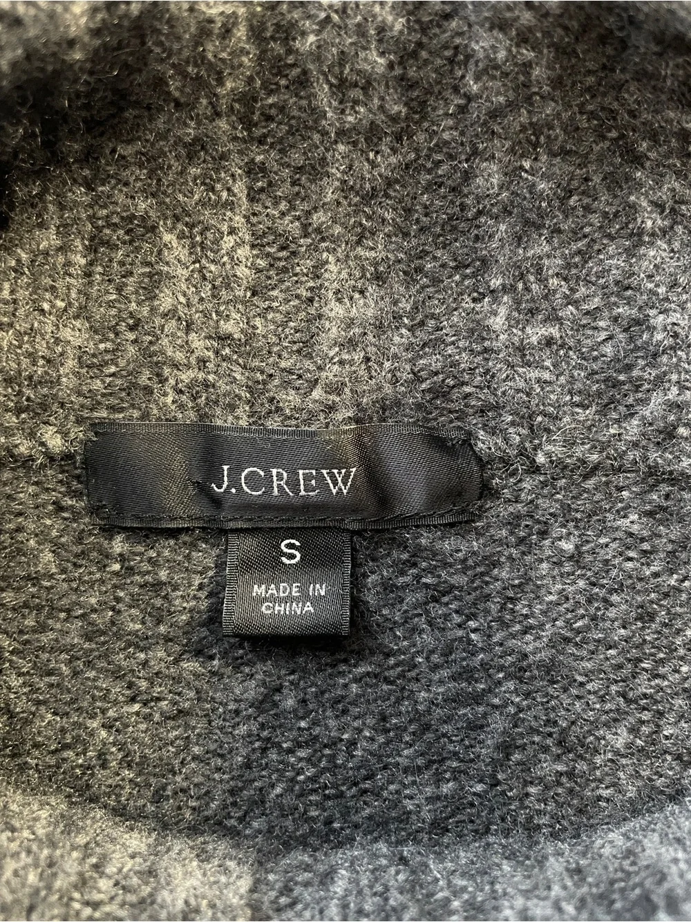 J. Crew Women's Merino Wool Blend  Charcoal Gray Turtleneck Sweater Size Small